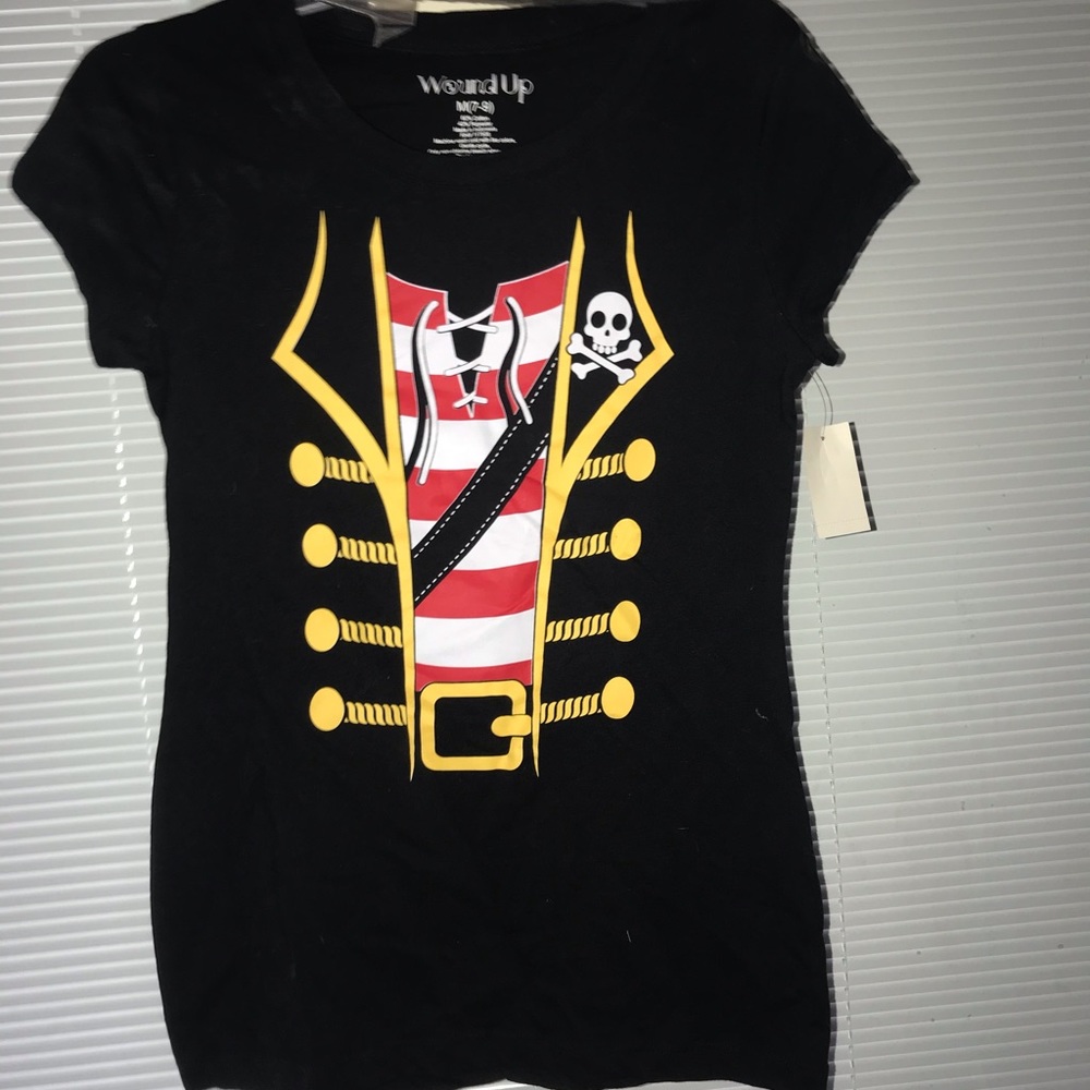 Kids pirate T-shirt with pirate hat headband